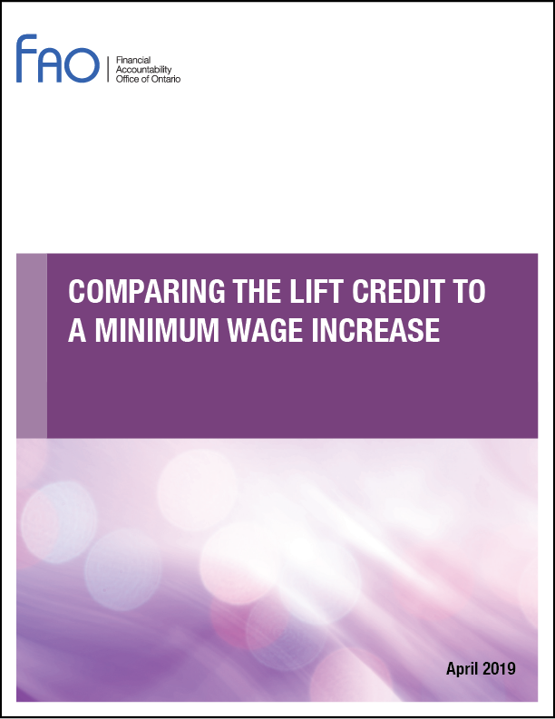 Comparing the LIFT Credit to a Minimum Wage Increase